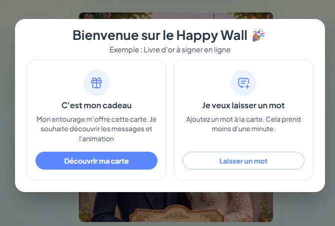 Happy Wall pour un mariage